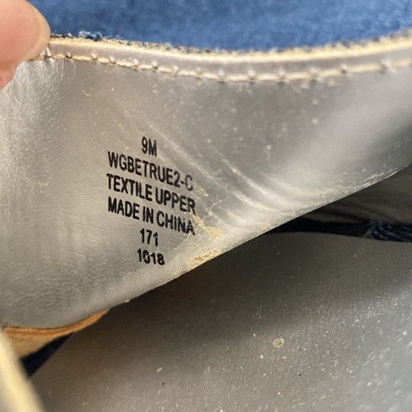 GUESS denim slip on wedge shoe with crystal trim - Picture 6 of 6